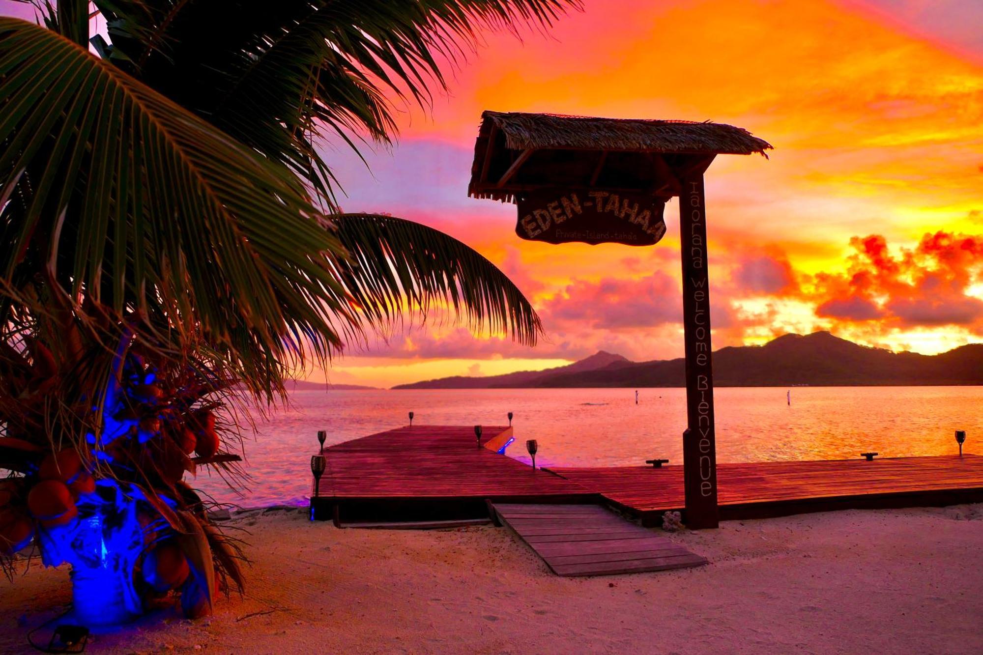Hotel Eden Private Island Tahaa Patio  Exteriér fotografie